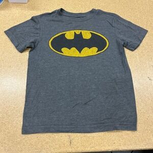 Old Navy Kids Batman Graphic T Shirt Short Sleeve Gray Size Medium